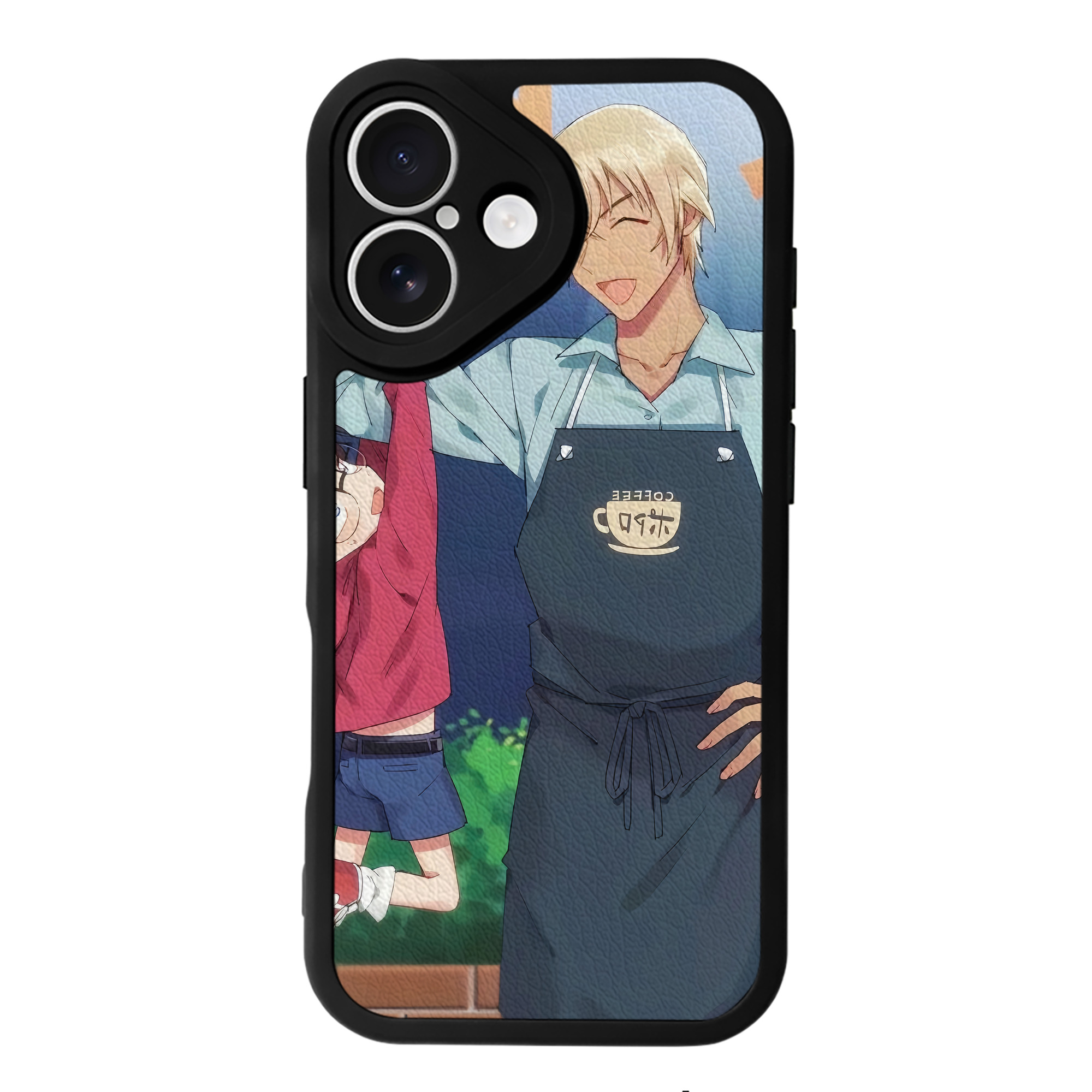 （画像用） 名探偵コナン Detective Conan 【iPhone 16シリーズ対応】シリコンスマホケース（レザー調） 材質：シリコン